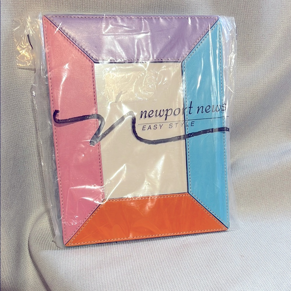Vintage Newport News Easy Style Faux Leather Multi-Colored Frame NIB